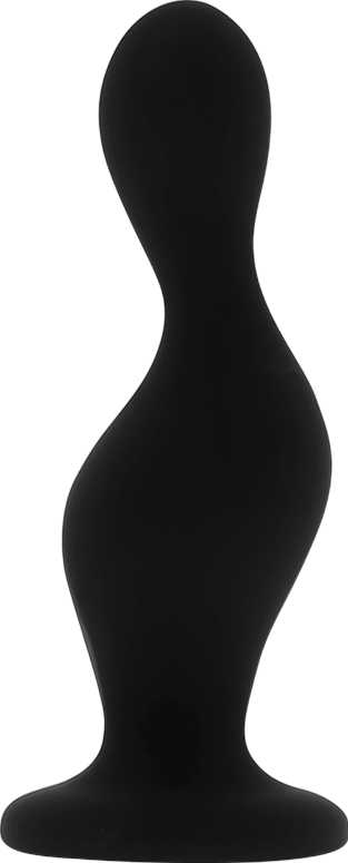 Πρωκτική σφήνα από σιλικόνη σε μαύρο χρώμα, μήκους 12 εκ. και μέγιστης διαμέτρου 4 εκ.
