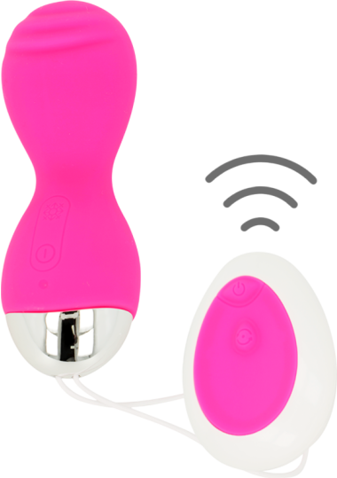 Δονούμενο αυγό από σιλικόνη σε ροζ χρώμα, μήκους 8,5 εκ. και μέγιστης διαμέτρου 2,3 εκ. με τηλεχειριζόμενο χειρισμό