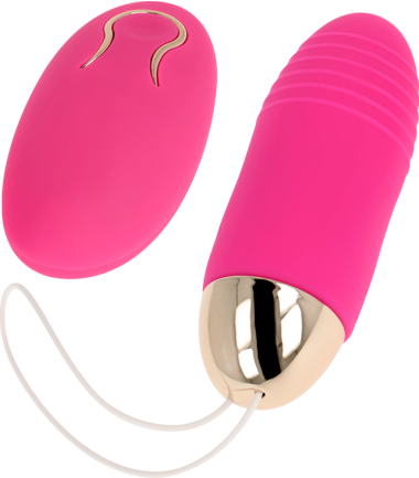 Τηλεχειριζόμενο αυγό από σιλικόνη σε ροζ χρώμα, μήκους 8 εκ. και μέγιστης διαμέτρου 2,8 εκ. με τηλεχειριζόμενο χειρισμό