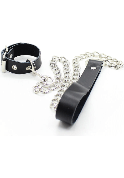 Κολάρο από δερματίνη σε μαύρο χρώμα