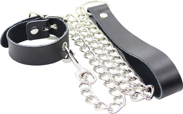 Κολάρο από δερματίνη σε μαύρο χρώμα