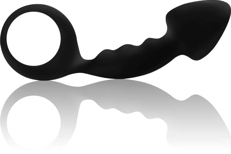 Πρωκτική σφήνα από σιλικόνη σε μαύρο χρώμα, μήκους 12,2 εκ. και μέγιστης διαμέτρου 3 εκ.