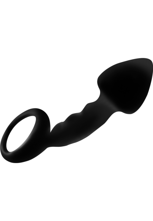 Πρωκτική σφήνα από σιλικόνη σε μαύρο χρώμα, μήκους 12,2 εκ. και μέγιστης διαμέτρου 3 εκ.