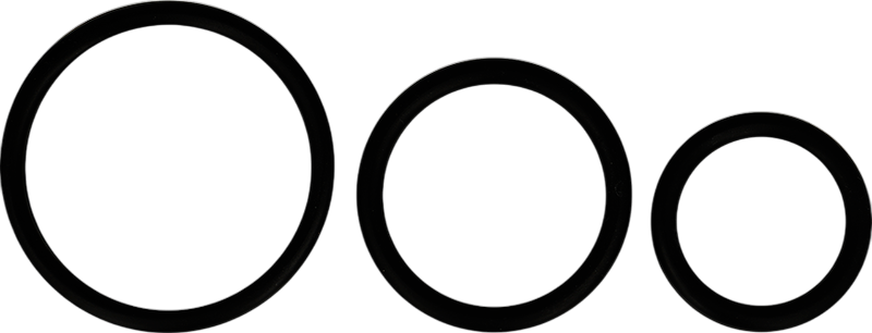 Σετ δαχτυλίδια πέους από σιλικόνη σε μαύρο χρώμα