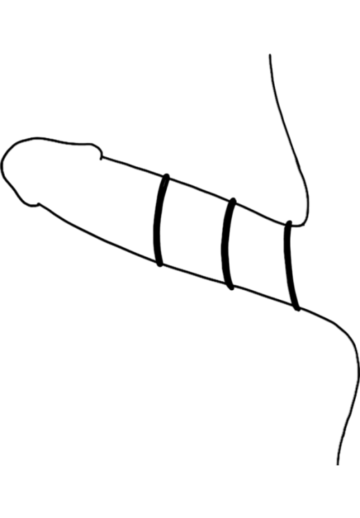 Σετ δαχτυλίδια πέους από σιλικόνη σε μαύρο χρώμα