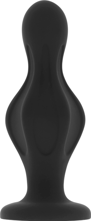 Πρωκτική σφήνα από σιλικόνη σε μαύρο χρώμα, μήκους 12 εκ. και μέγιστης διαμέτρου 4,4 εκ.