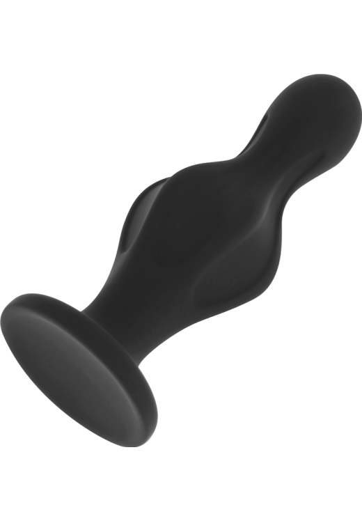 Πρωκτική σφήνα από σιλικόνη σε μαύρο χρώμα, μήκους 12 εκ. και μέγιστης διαμέτρου 4,4 εκ.