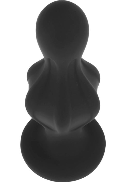 Πρωκτική σφήνα από σιλικόνη σε μαύρο χρώμα, μήκους 12 εκ. και μέγιστης διαμέτρου 4,4 εκ.