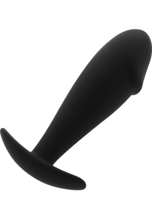 Πρωκτική σφήνα από σιλικόνη σε μαύρο χρώμα, μήκους 10 εκ. και μέγιστης διαμέτρου 3,2 εκ.