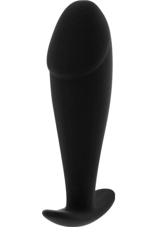 Πρωκτική σφήνα από σιλικόνη σε μαύρο χρώμα, μήκους 10 εκ. και μέγιστης διαμέτρου 3,2 εκ.