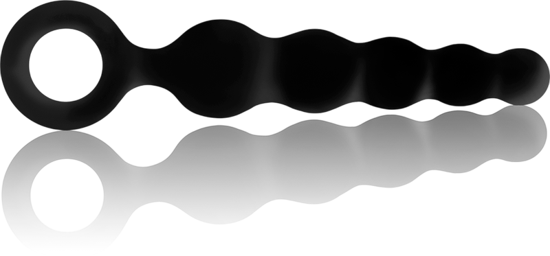 Πρωκτική σφήνα από σιλικόνη σε μαύρο χρώμα, μήκους 12,5 εκ. και μέγιστης διαμέτρου 2,1 εκ.