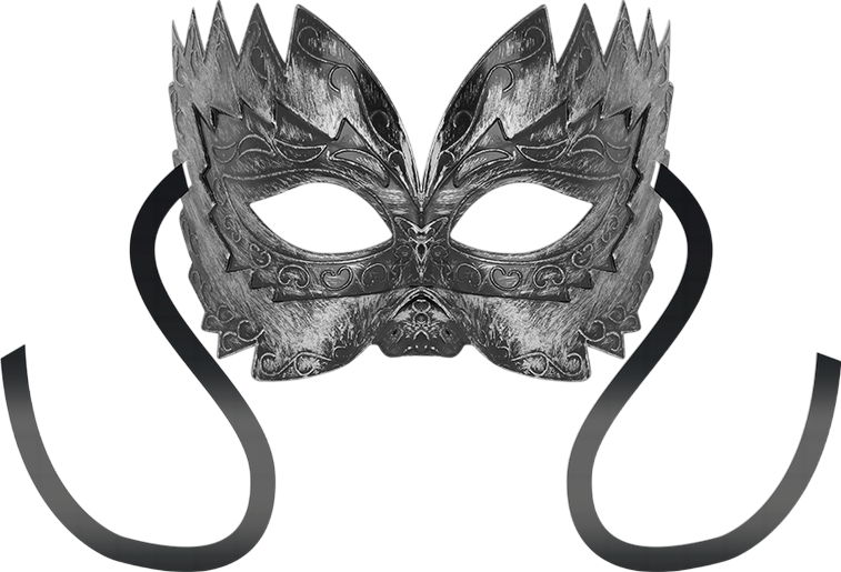 Μάσκα προσώπου σε ασημί χρώμα