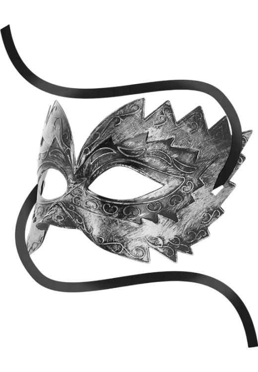 Μάσκα προσώπου σε ασημί χρώμα