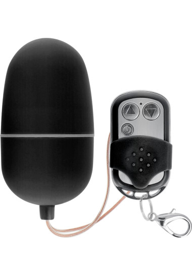 Online Remote Control Vibrating Egg 6 cm Τηλεχειριζόμενο αυγό από abs σε μαύρο χρώμα, μήκους 6 εκ. και μέγιστης διαμέτρου 3,4 εκ. με τηλεχειριζόμενο χειρισμό