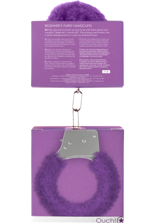 Μεταλλικές χειροπέδες σε μοβ χρώμα