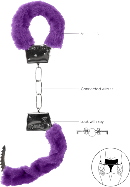 Μεταλλικές χειροπέδες σε μοβ χρώμα