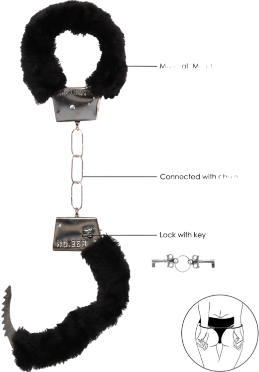 Μεταλλικές χειροπέδες σε μαύρο χρώμα