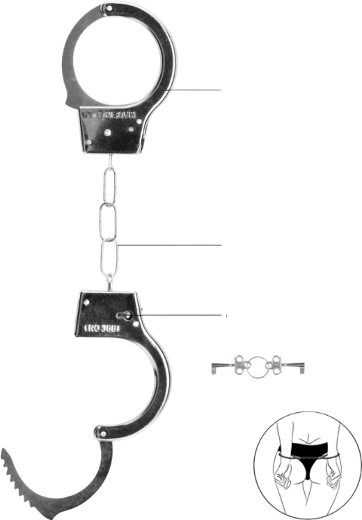 Μεταλλικές χειροπέδες σε ασημί χρώμα