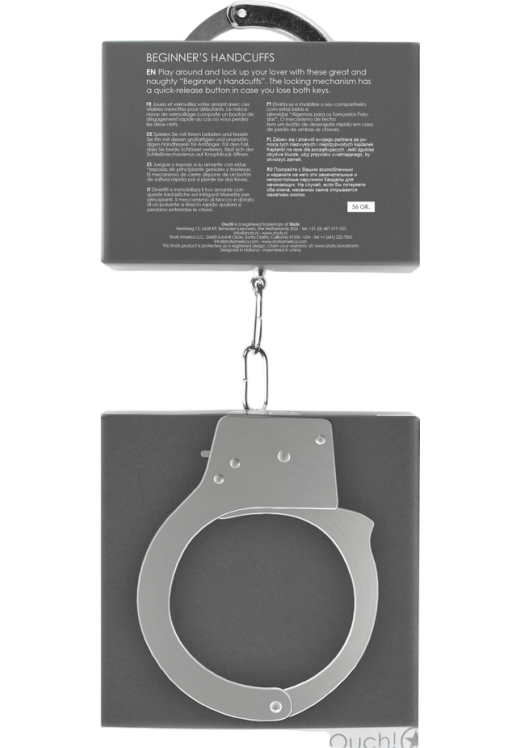 Μεταλλικές χειροπέδες σε ασημί χρώμα