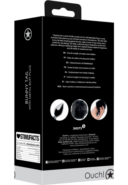 Σφήνα με ουρά από αλουμίνιο σε μαύρο χρώμα, μήκους 9,3 εκ. και μέγιστης διαμέτρου 3,1 εκ.