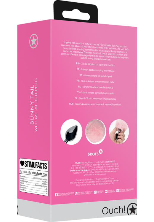 Σφήνα με ουρά από αλουμίνιο σε ροζ χρώμα, μήκους 9,3 εκ. και μέγιστης διαμέτρου 3,1 εκ.