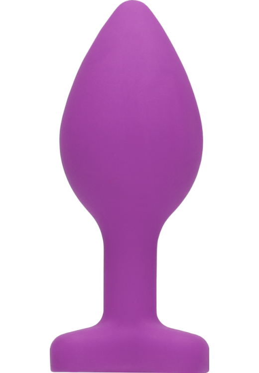 Σφήνα με κόσμημα από σιλικόνη σε μοβ χρώμα, μήκους 7,3 εκ. και μέγιστης διαμέτρου 2,8 εκ.