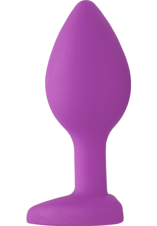 Σφήνα με κόσμημα από σιλικόνη σε μοβ χρώμα, μήκους 7,3 εκ. και μέγιστης διαμέτρου 2,8 εκ.