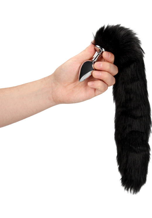 Σφήνα με ουρά από αλουμίνιο σε μαύρο χρώμα, μήκους 11,7 εκ. και μέγιστης διαμέτρου 3,1 εκ.