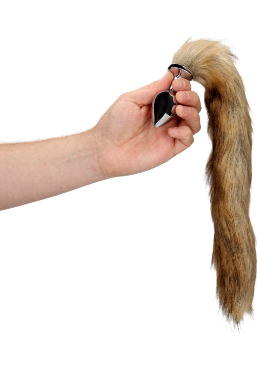 Σφήνα με ουρά από αλουμίνιο σε καφέ χρώμα, μήκους 11,7 εκ. και μέγιστης διαμέτρου 3,1 εκ.