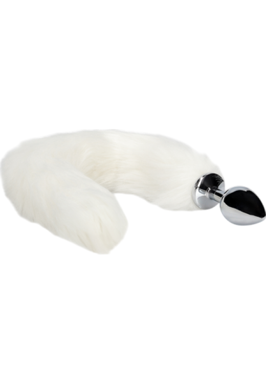 Σφήνα με ουρά από αλουμίνιο σε λευκό χρώμα, μήκους 11,7 εκ. και μέγιστης διαμέτρου 3,1 εκ.