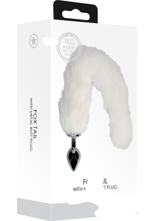 Σφήνα με ουρά από αλουμίνιο σε λευκό χρώμα, μήκους 11,7 εκ. και μέγιστης διαμέτρου 3,1 εκ.