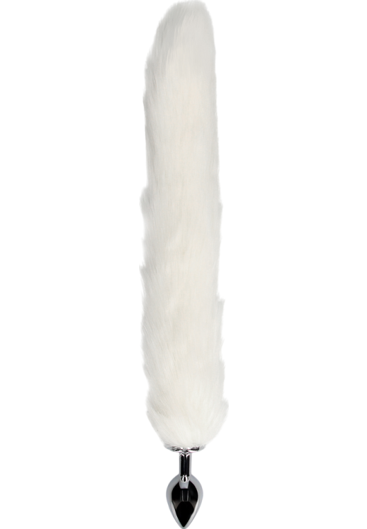 Σφήνα με ουρά από αλουμίνιο σε λευκό χρώμα, μήκους 11,7 εκ. και μέγιστης διαμέτρου 3,1 εκ.