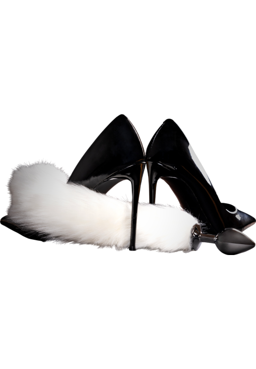 Σφήνα με ουρά από αλουμίνιο σε λευκό χρώμα, μήκους 11,7 εκ. και μέγιστης διαμέτρου 3,1 εκ.