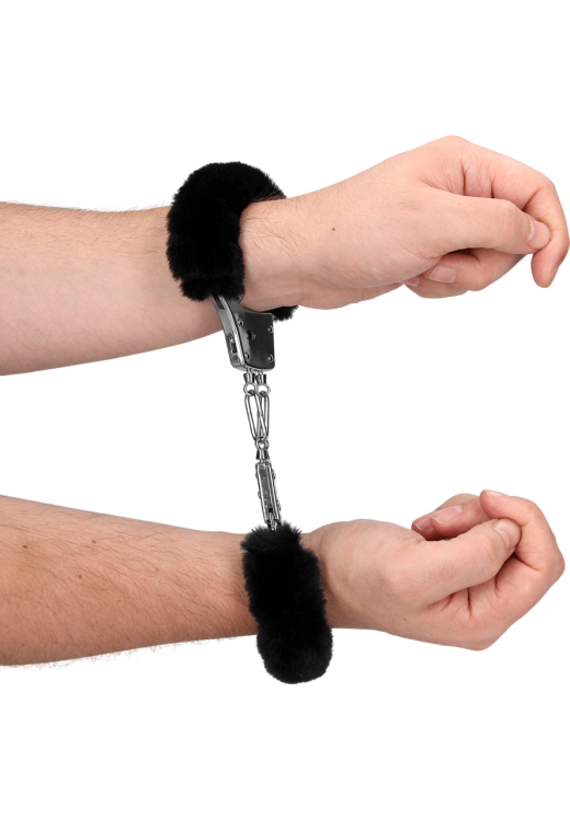 Μεταλλικές χειροπέδες σε μαύρο χρώμα, μήκους 23,5 εκ.