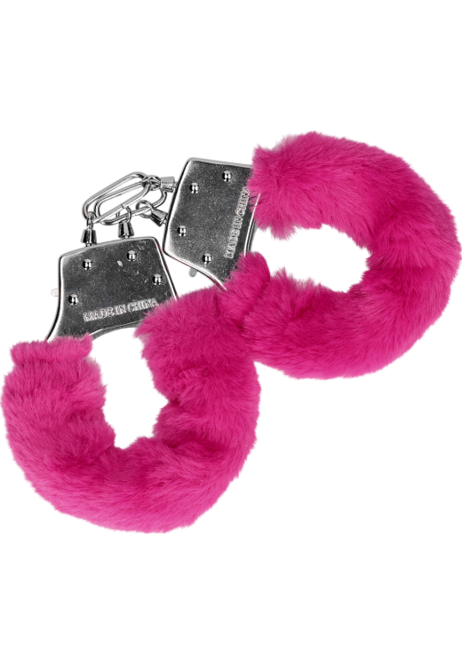 Μεταλλικές χειροπέδες σε ροζ χρώμα, μήκους 23,5 εκ.