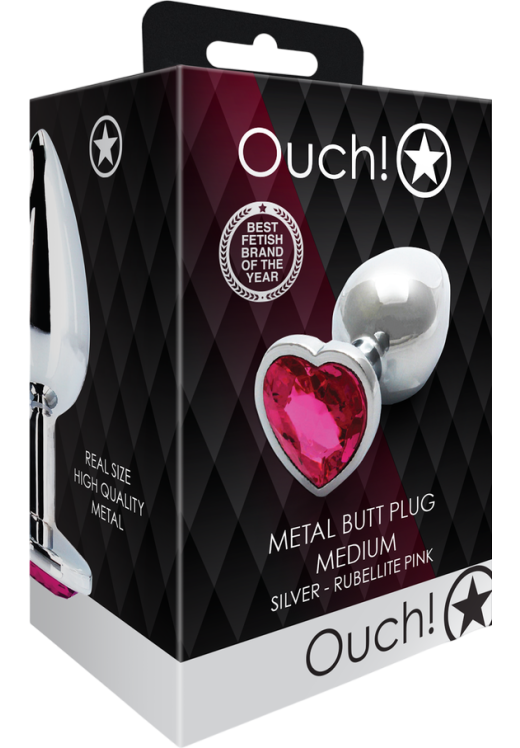 Σφήνα με κόσμημα από αλουμίνιο σε ασημί χρώμα, μήκους 8 εκ. και μέγιστης διαμέτρου 3,4 εκ.