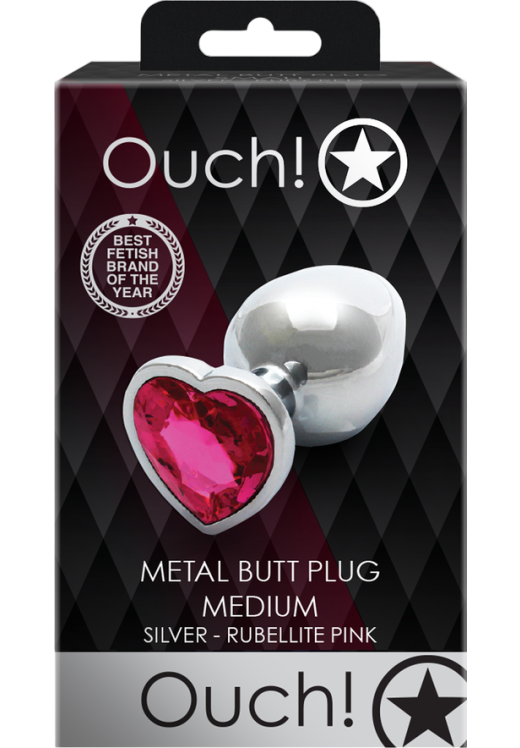 Σφήνα με κόσμημα από αλουμίνιο σε ασημί χρώμα, μήκους 8 εκ. και μέγιστης διαμέτρου 3,4 εκ.