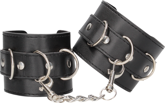 Χειροπέδες από δερματίνη σε μαύρο χρώμα