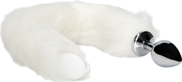 Σφήνα με ουρά από αλουμίνιο σε λευκό χρώμα, μήκους 8,2 εκ. και μέγιστης διαμέτρου 3,1 εκ.