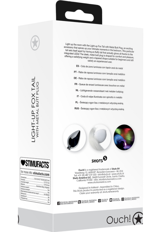 Σφήνα με ουρά από αλουμίνιο σε λευκό χρώμα, μήκους 8,2 εκ. και μέγιστης διαμέτρου 3,1 εκ.