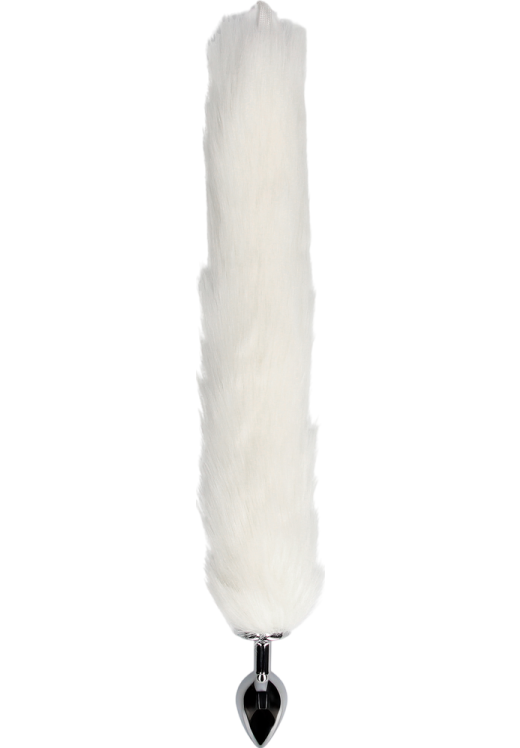 Σφήνα με ουρά από αλουμίνιο σε λευκό χρώμα, μήκους 8,2 εκ. και μέγιστης διαμέτρου 3,1 εκ.