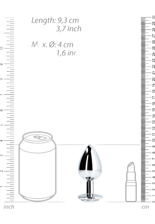 Σφήνα με κόσμημα από αλουμίνιο, μήκους 9,3 εκ. και μέγιστης διαμέτρου 4 εκ.