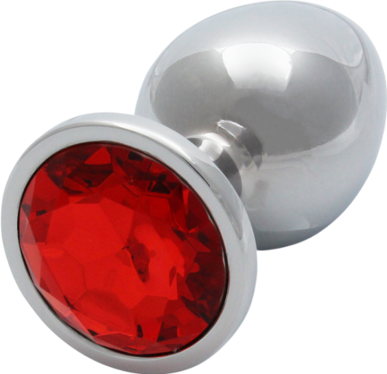 Σφήνα με κόσμημα από αλουμίνιο σε κόκκινο χρώμα, μήκους 9,3 εκ. και μέγιστης διαμέτρου 4 εκ.