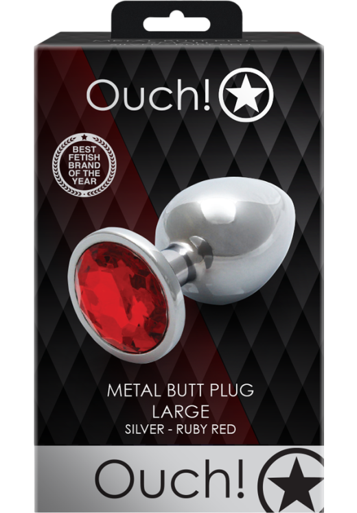 Σφήνα με κόσμημα από αλουμίνιο σε κόκκινο χρώμα, μήκους 9,3 εκ. και μέγιστης διαμέτρου 4 εκ.