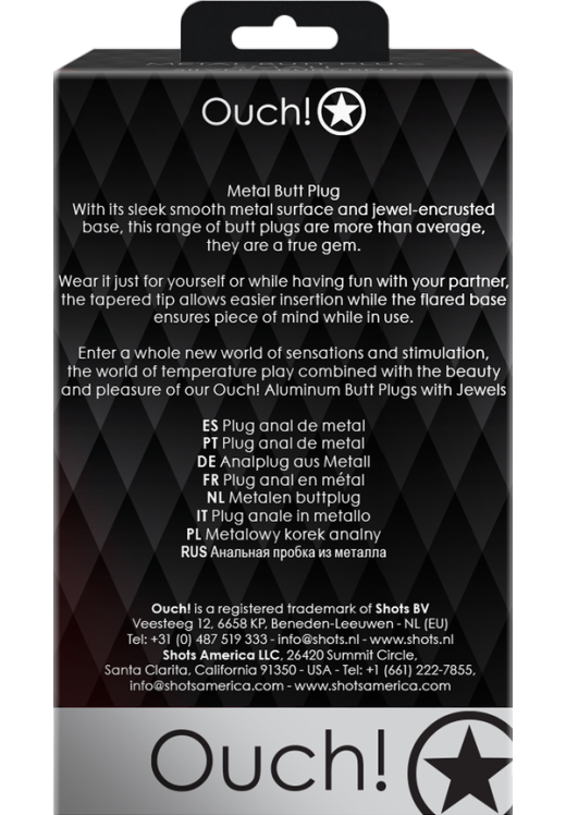 Σφήνα με κόσμημα από αλουμίνιο σε κόκκινο χρώμα, μήκους 9,3 εκ. και μέγιστης διαμέτρου 4 εκ.