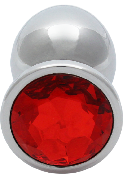 Σφήνα με κόσμημα από αλουμίνιο σε κόκκινο χρώμα, μήκους 9,3 εκ. και μέγιστης διαμέτρου 4 εκ.