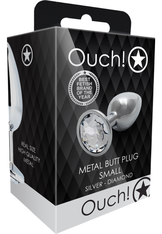 Σφήνα με κόσμημα από αλουμίνιο σε ασημί χρώμα, μήκους 6,9 εκ. και μέγιστης διαμέτρου 2,7 εκ.