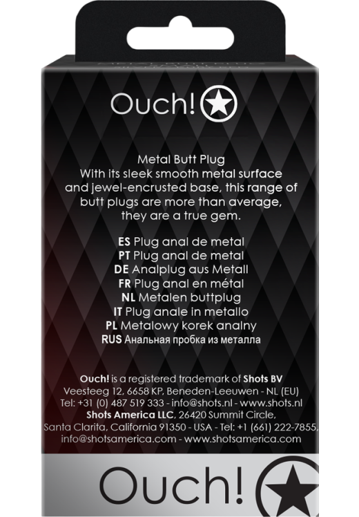 Σφήνα με κόσμημα από αλουμίνιο σε ασημί χρώμα, μήκους 6,9 εκ. και μέγιστης διαμέτρου 2,7 εκ.