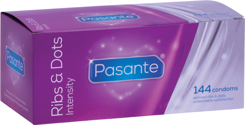 Προφυλακτικά με ραβδώσεις σε διάφανο χρώμα, συσκευασίας 144 τ.μ.χ