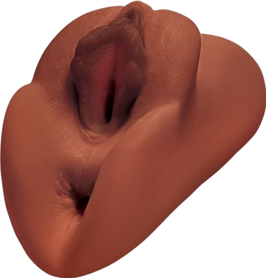 Αυνανιστήρι κόλπου από fanta flesh σε καφέ χρώμα, μήκους 14,2 εκ. και μέγιστης διαμέτρου 4,6 εκ.